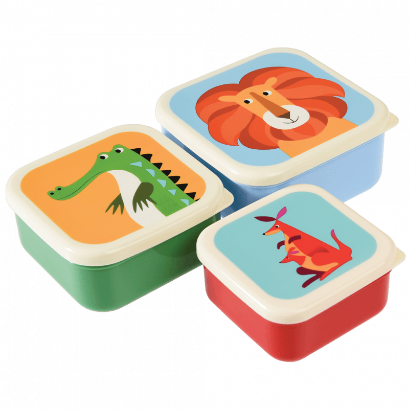 Rex London Snack Boxes (set Of 3) - Colourful Creatures