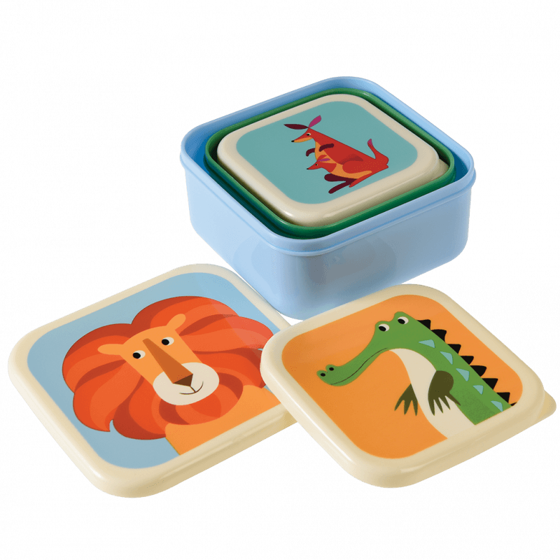 Rex London Snack Boxes (set Of 3) - Colourful Creatures