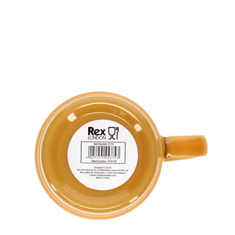 Rex London Stacking Glass Coffee Cup 280ml - Light Topaz