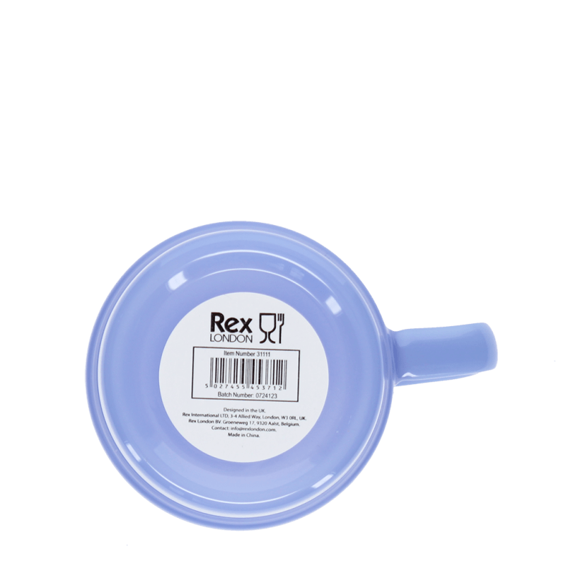 Rex London Stacking Glass Coffee Cup 280ml - Milky Blue