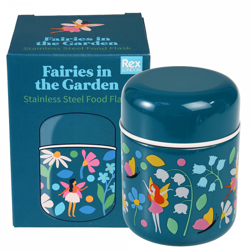 Rex London Stainless Steel Food Flask (280 Ml) - Fairies In The Garden