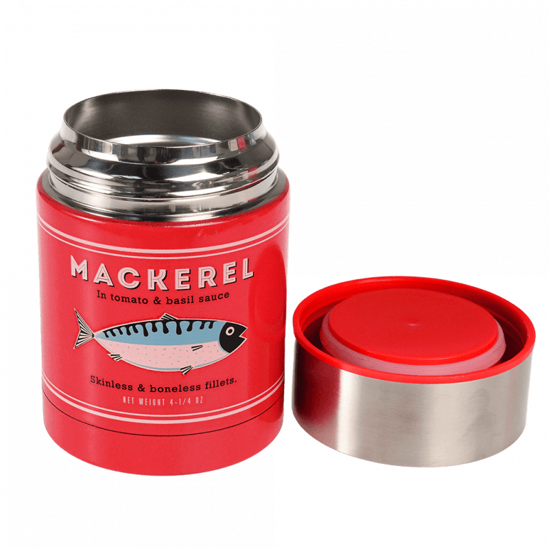 Rex London Stainless Steel Food Flask (450 Ml) - Fish MACKEREL