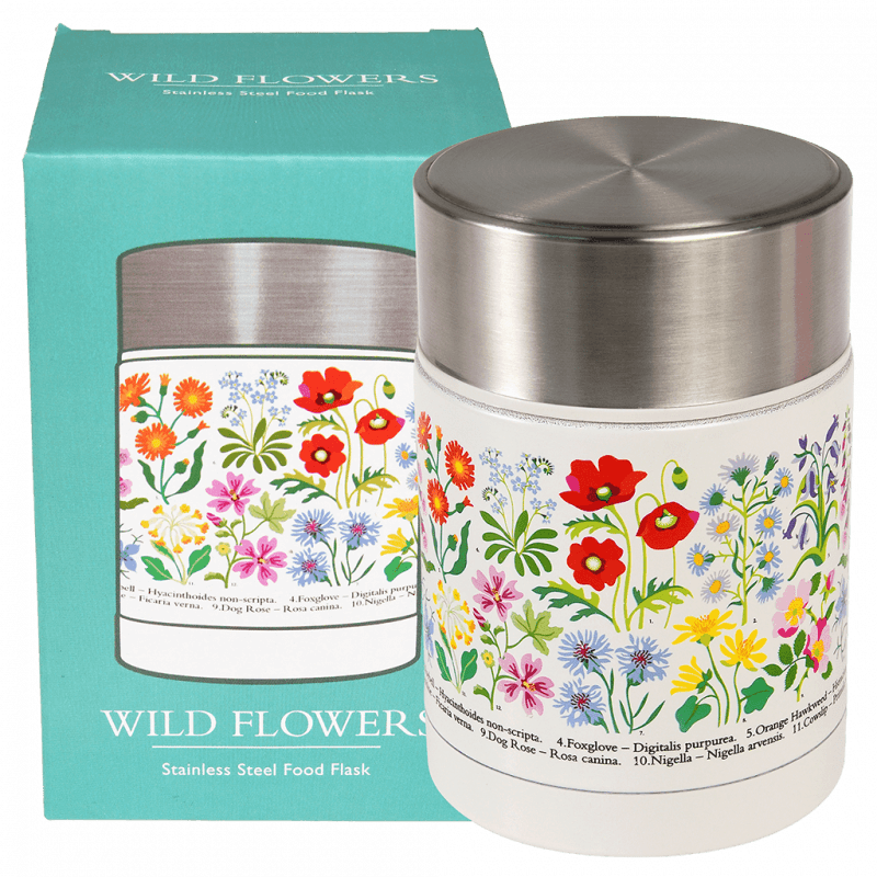 Rex London Stainless Steel Food Flask (450 Ml) - Wild Flowers