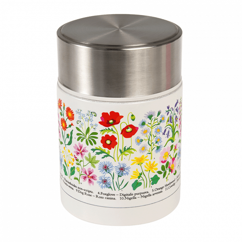 Rex London Stainless Steel Food Flask (450 Ml) - Wild Flowers