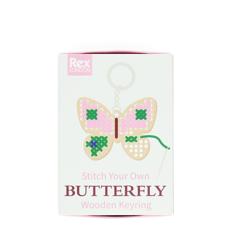 Rex London Stitch Your Own Wooden Keyring - Butterfly