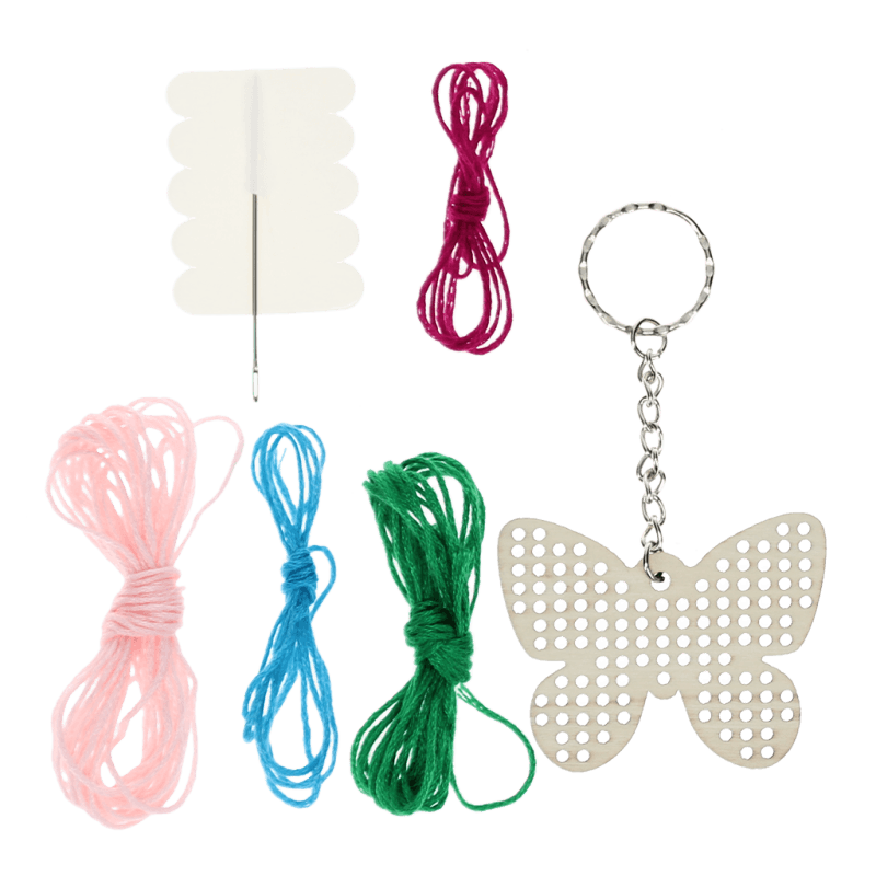 Rex London Stitch Your Own Wooden Keyring - Butterfly