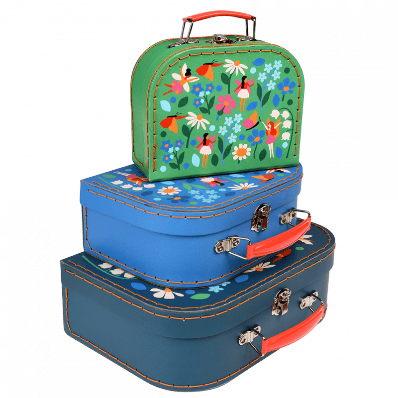 Rex London Storage Cases (set Of 3) - Fairies In The Garden