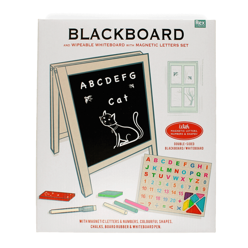 Rex London Tabletop Blackboard And Whiteboard Easel Set