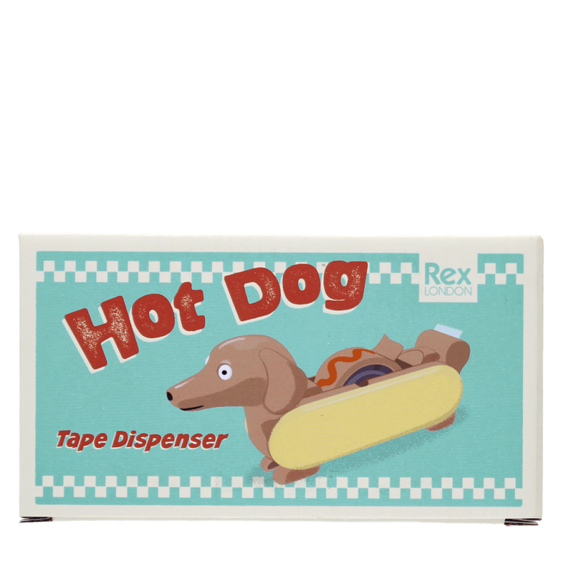 Rex London Tape Dispenser With Roll Of Tape - Hot Dog