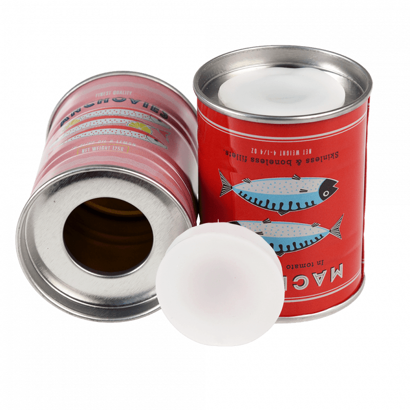 Rex London Tin Salt And Pepper Shakers - Fish MACKEREL & ANCHOVIES