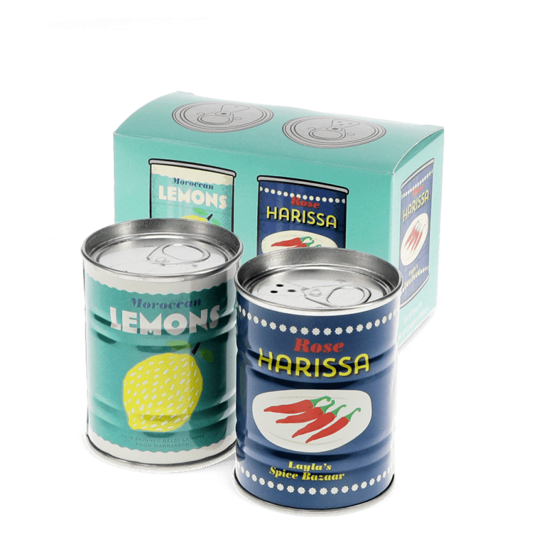 Rex London Tin Salt And Pepper Shakers - LEMONS & HARISSA