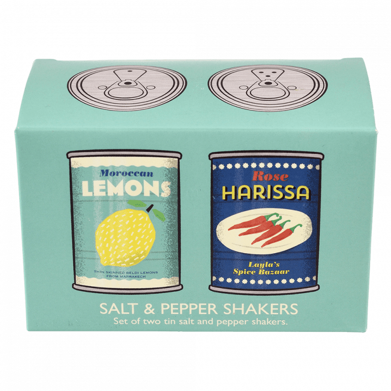 Rex London Tin Salt And Pepper Shakers - LEMONS & HARISSA