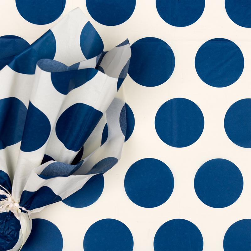 rex london Tissue paper (10 sheets) - Spotlight navy on white