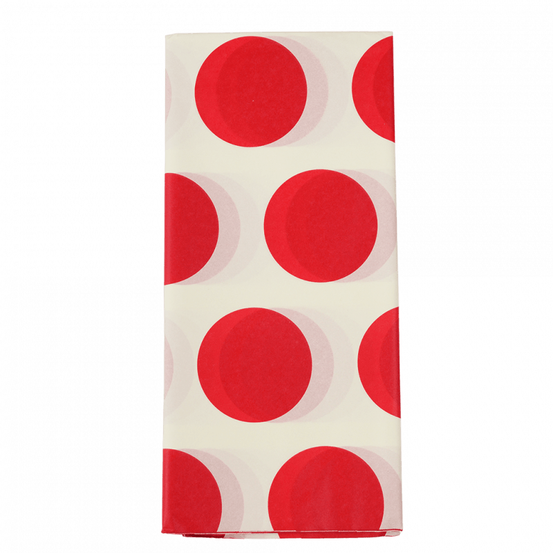 Rex London Tissue Paper (10 Sheets) - Spotlight Red On White