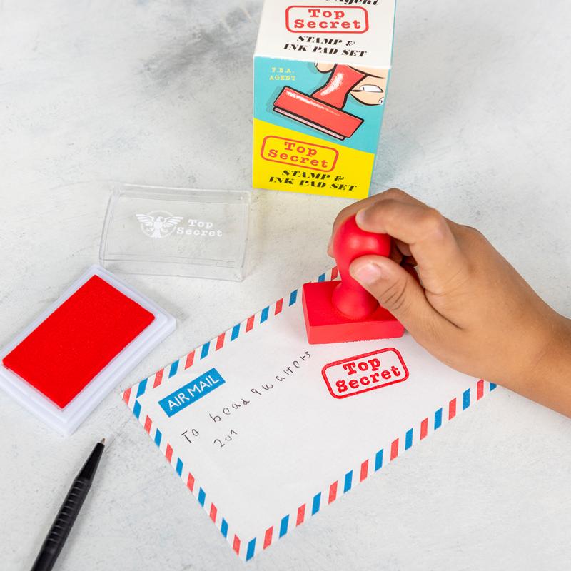 rex london Top Secret stamp and ink set - Secret Agent