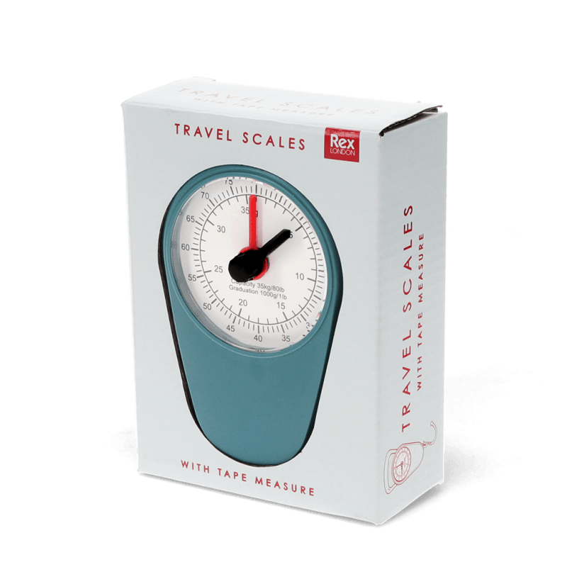 Rex London Travel Scales With Tape Measure - Petrol Blue