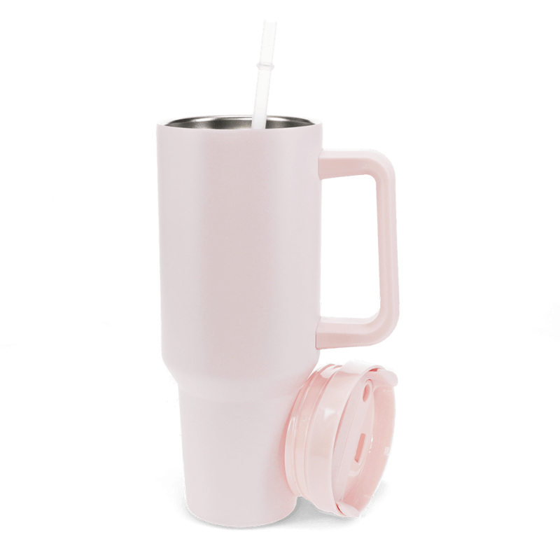 Rex London Travel Tumbler With Handle (1.2Ltr) - Light Pink