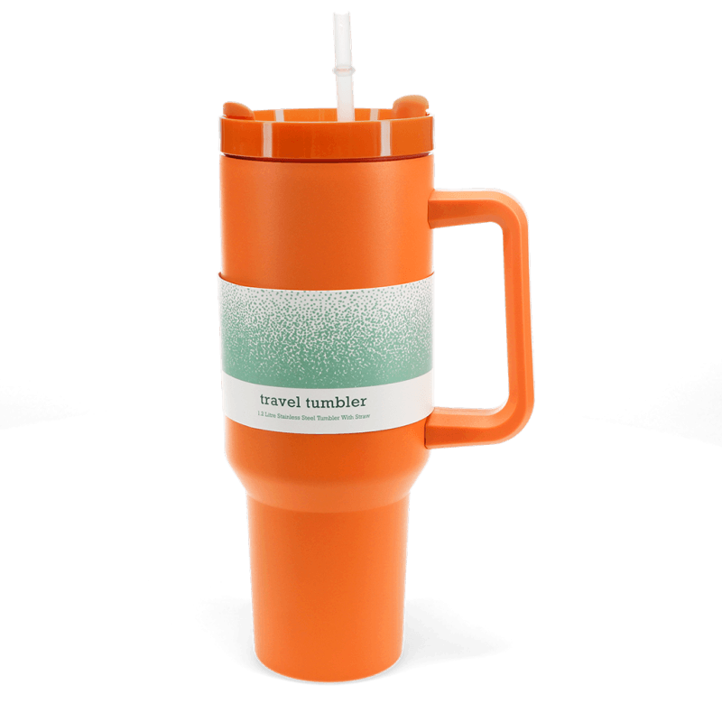 Rex London Travel Tumbler With Handle (1.2Ltr) - Orange