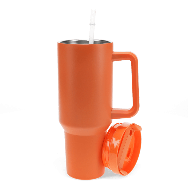 Rex London Travel Tumbler With Handle (1.2Ltr) - Orange