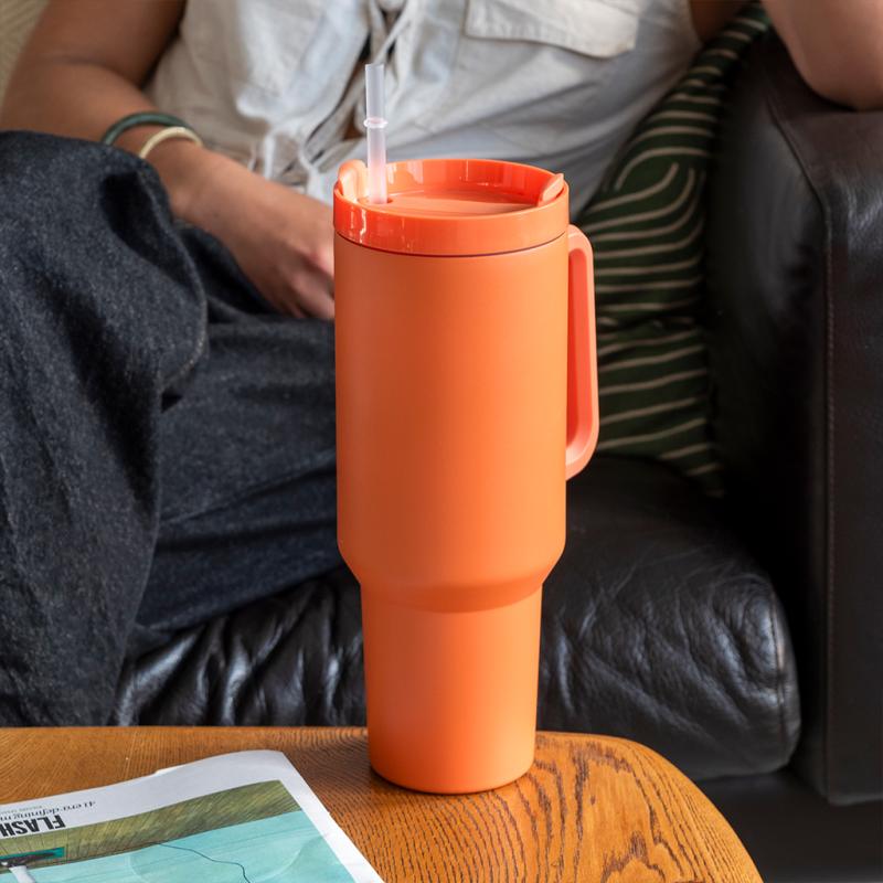 rex london Travel tumbler with handle (1.2Ltr) - Orange