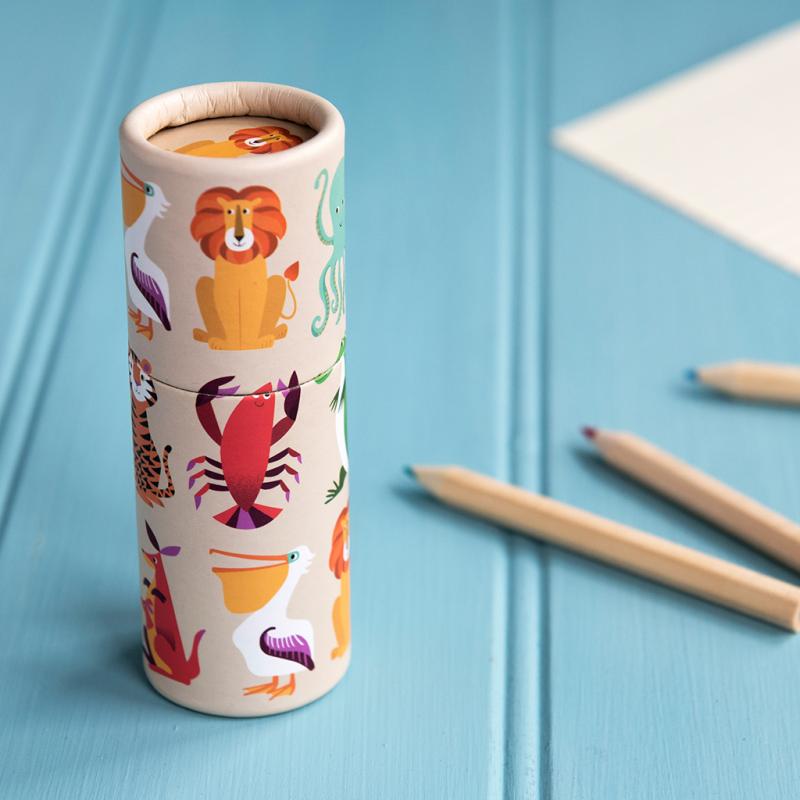 rex london Tube of colouring pencils - Colourful Creatures