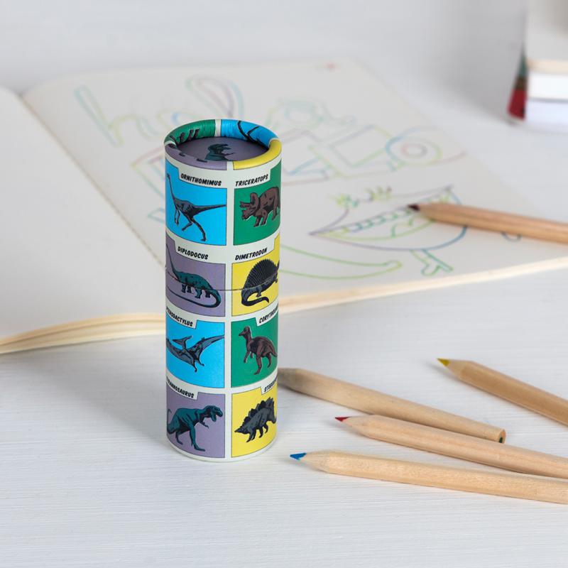 rex london Tube of colouring pencils - Prehistoric Land