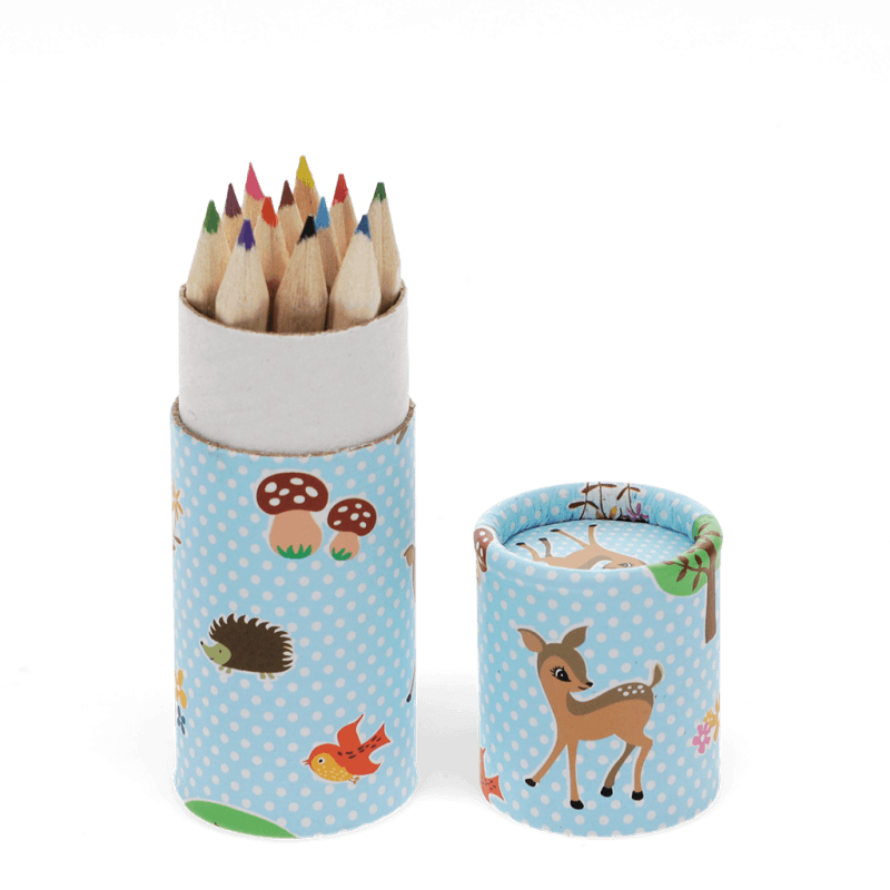 Rex London Tube Of Colouring Pencils - Woodland Creatures