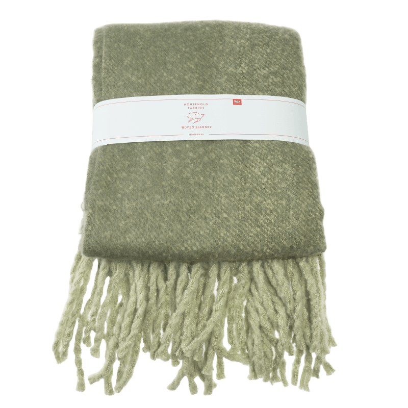 Rex London Ultra Soft Woven Blanket (127 X 152cm) - Dark Green
