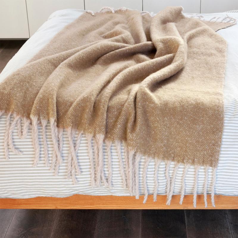 rex london Ultra soft woven blanket (127 x 152cm) - Mustard