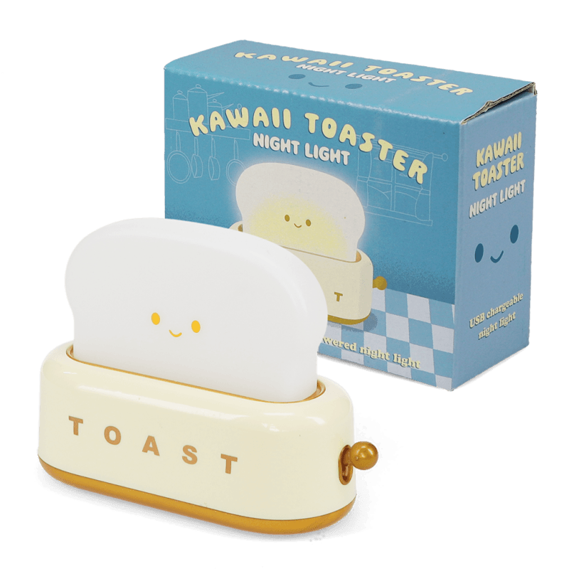 Rex London USB Rechargeable Dimmable Night Light - Kawaii Toaster