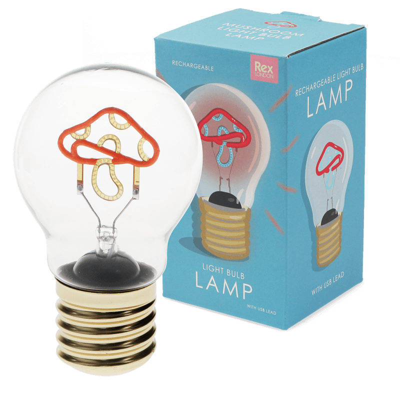 Rex London USB Rechargeable Light Bulb Lamp - Mushroom