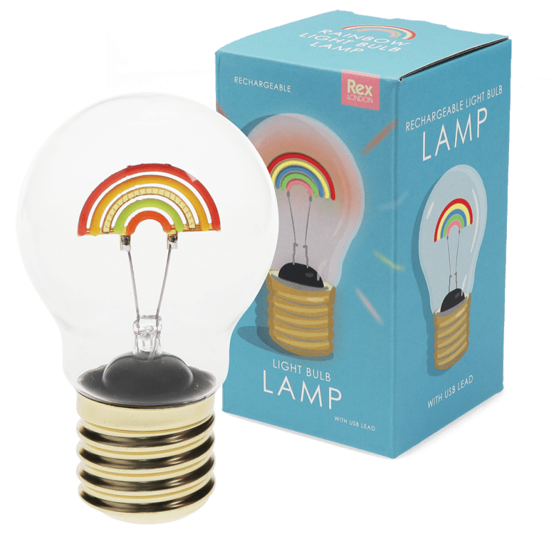 Rex London USB Rechargeable Light Bulb Lamp - Rainbow