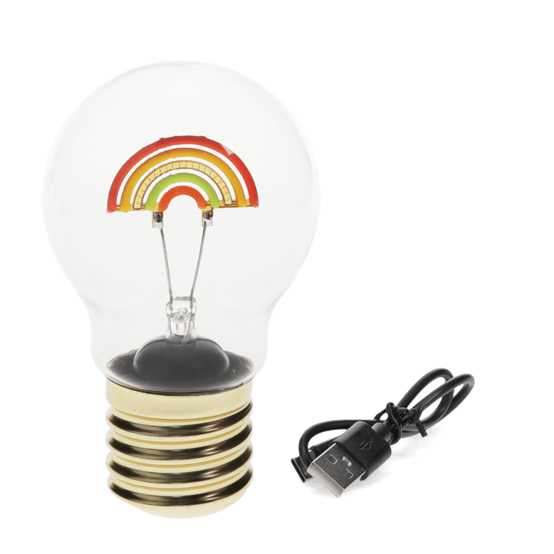 Rex London USB Rechargeable Light Bulb Lamp - Rainbow