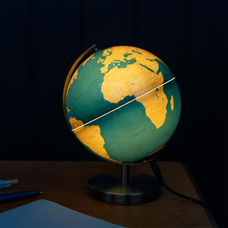 rex london USB world globe light (14.2cm) - Blue and gold
