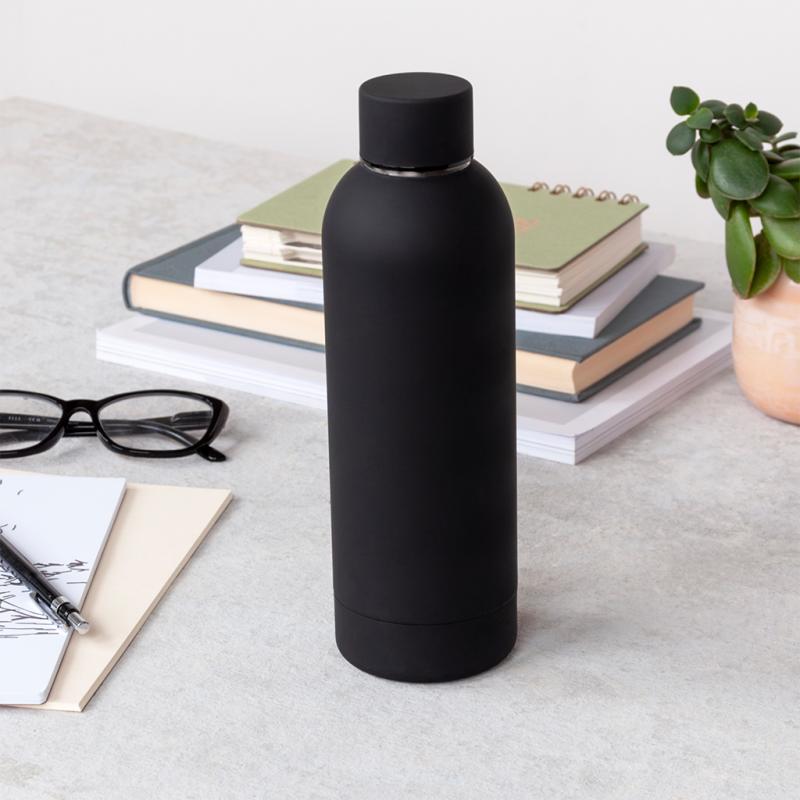 rex london Water bottle - Black (stainless steel 500ml)