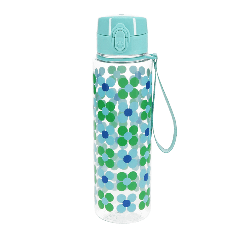 Rex London Water Bottle - Blue And Green Daisy (sports Cap 700ml)