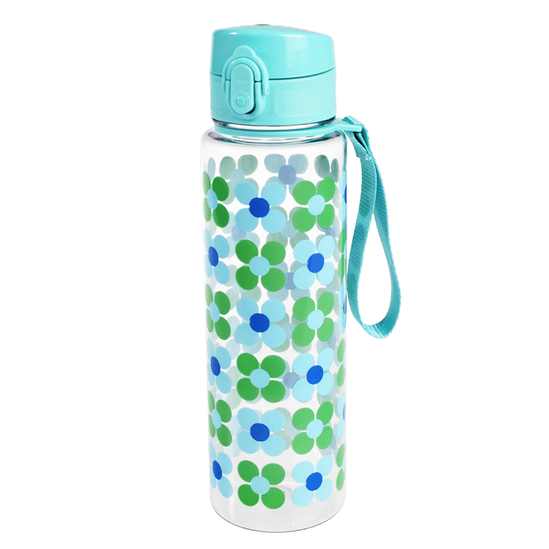 Rex London Water Bottle - Blue And Green Daisy (sports Cap 700ml)