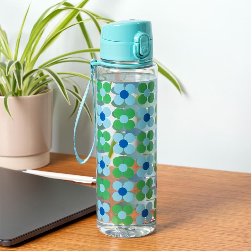 rex london Water bottle - Blue and Green Daisy (sports cap 700ml)
