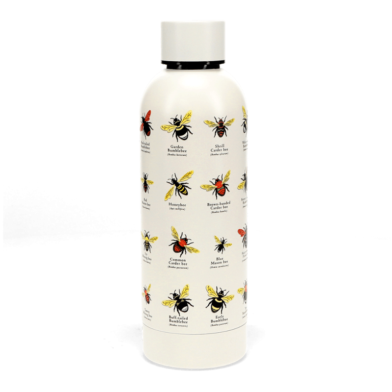 Rex London Water Bottle - Garden Bees (stainless Steel 500ml)