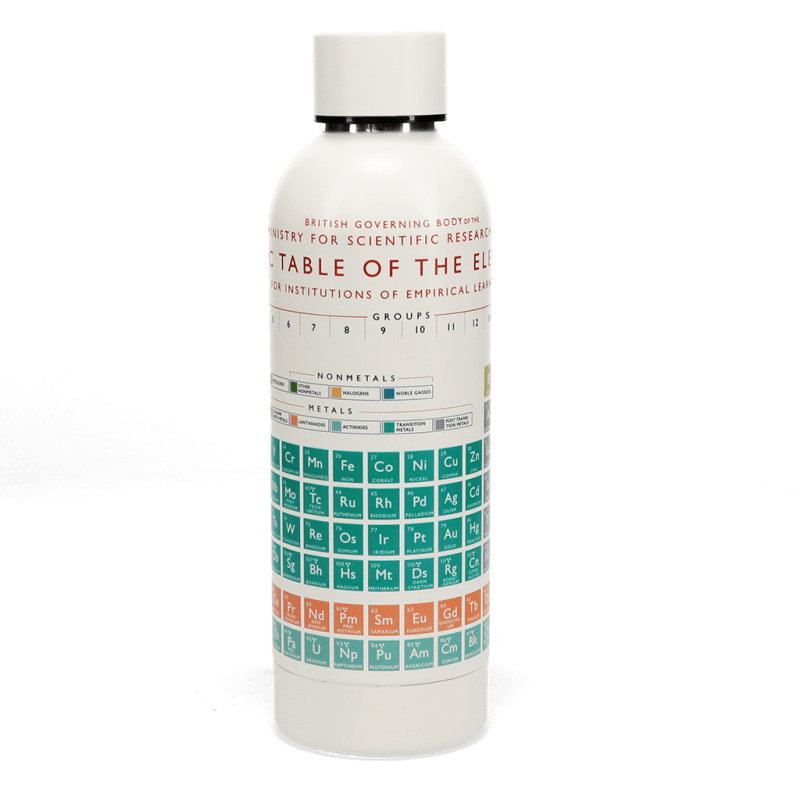 Rex London Water Bottle - Periodic Table (stainless Steel 500ml)