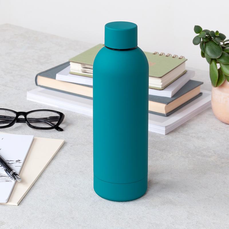 rex london Water bottle - Petrol blue (stainless steel 500ml)