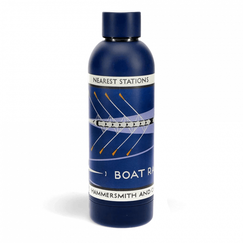 Rex London Water Bottle - TfL Vintage Poster "Boat Race" (stainless Steel 500ml)