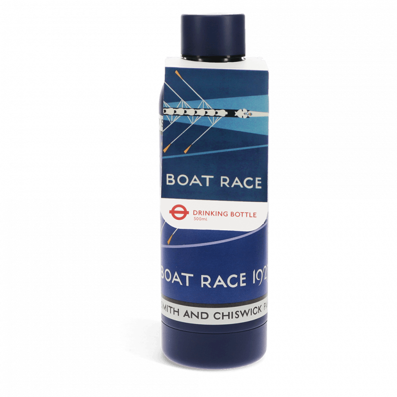 Rex London Water Bottle - TfL Vintage Poster "Boat Race" (stainless Steel 500ml)