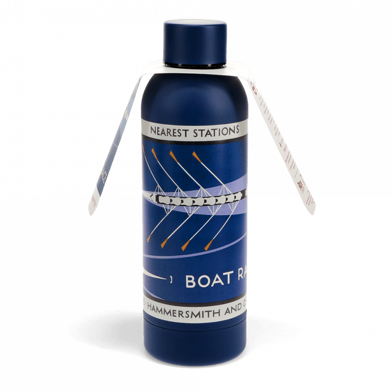 Rex London Water Bottle - TfL Vintage Poster "Boat Race" (stainless Steel 500ml)