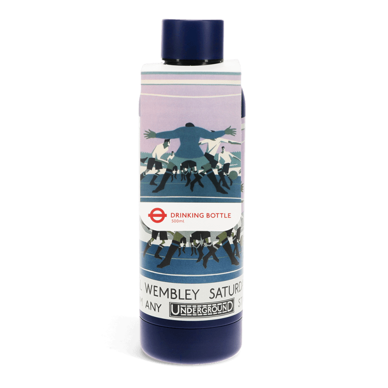 Rex London Water Bottle - TfL Vintage Poster "Cup Final" (stainless Steel 500ml)