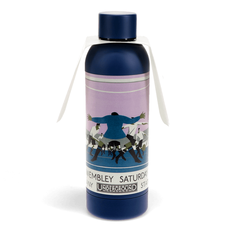 Rex London Water Bottle - TfL Vintage Poster "Cup Final" (stainless Steel 500ml)