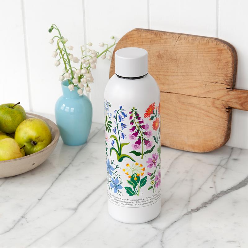 rex london Water bottle - Wild Flowers (stainless steel 500ml)