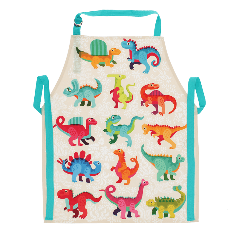 Rex London Wipeable Cotton Children's Apron - Baby Dinos
