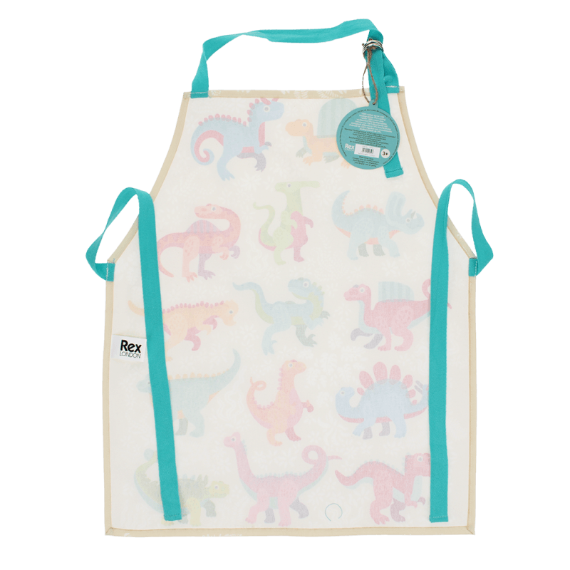 Rex London Wipeable Cotton Children's Apron - Baby Dinos