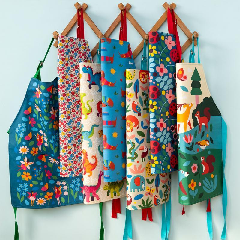 Rex London Wipeable Cotton Children's Apron - Fairies In The Garden
